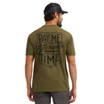 Men's Pay Me T-Shirt | Color: Military Green