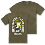 Men's DHCM Green Back T-Shirt | Color: Military Green