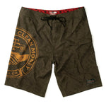 Men's DHCM Haggler Boardshort | Color: Military Green / Orange