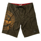 Men's DHCM Haggler Boardshort | Color: Military Green / Orange