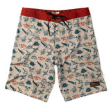 Men's Lumberjack Boardshort | Color: Dust / Red / Blue