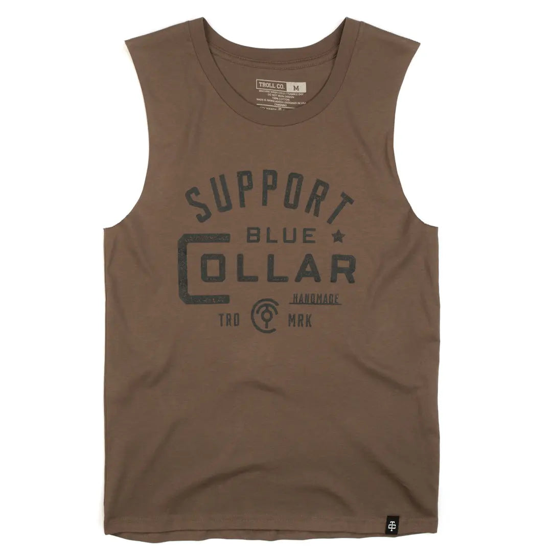 The Nova tank top with the Support Blue Collar slogan