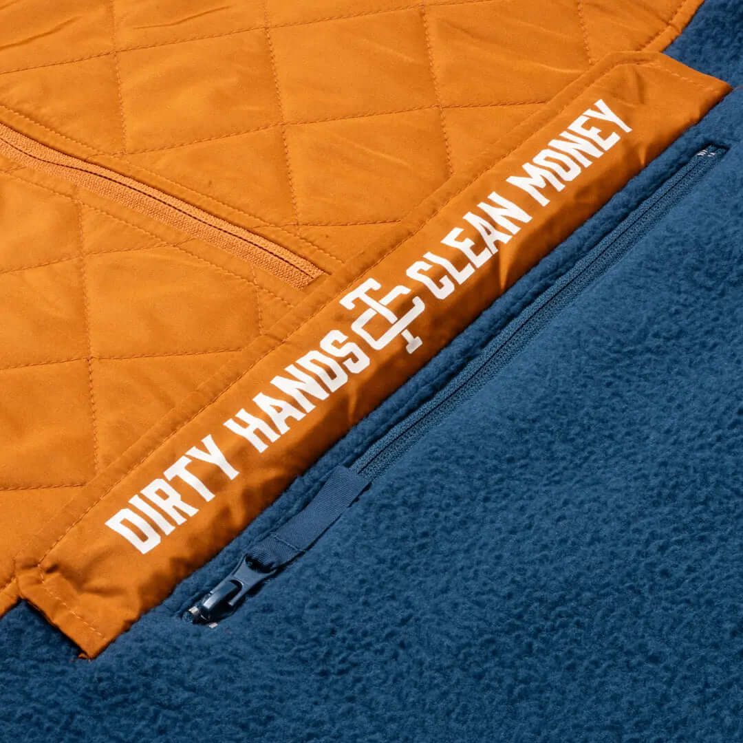 Men's Grizzly Fleece Anorak | Color: Saddle / Blue