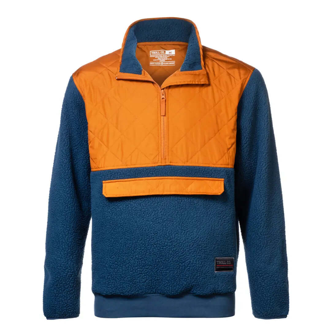 Men's Grizzly Fleece Anorak | Color: Saddle / Blue