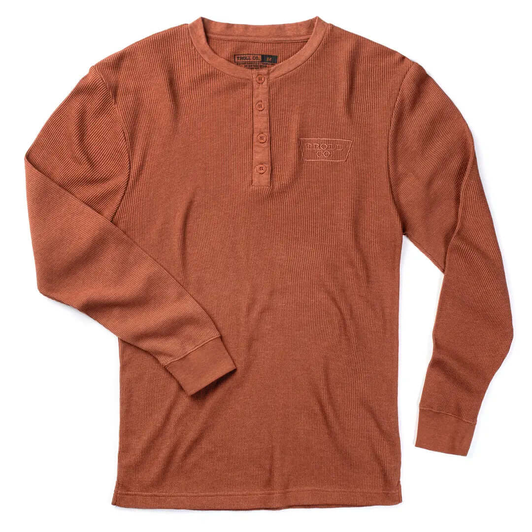 Men's Ironman Knit Henley | Color: Brick