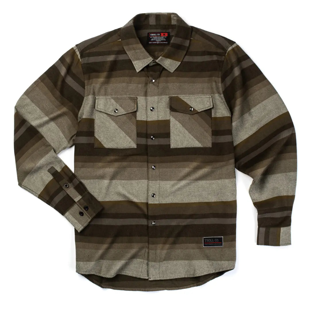 Men's Otto Flannel | Color: Green White Grey