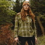 Women's Vera Flannel | Color: Green White Black