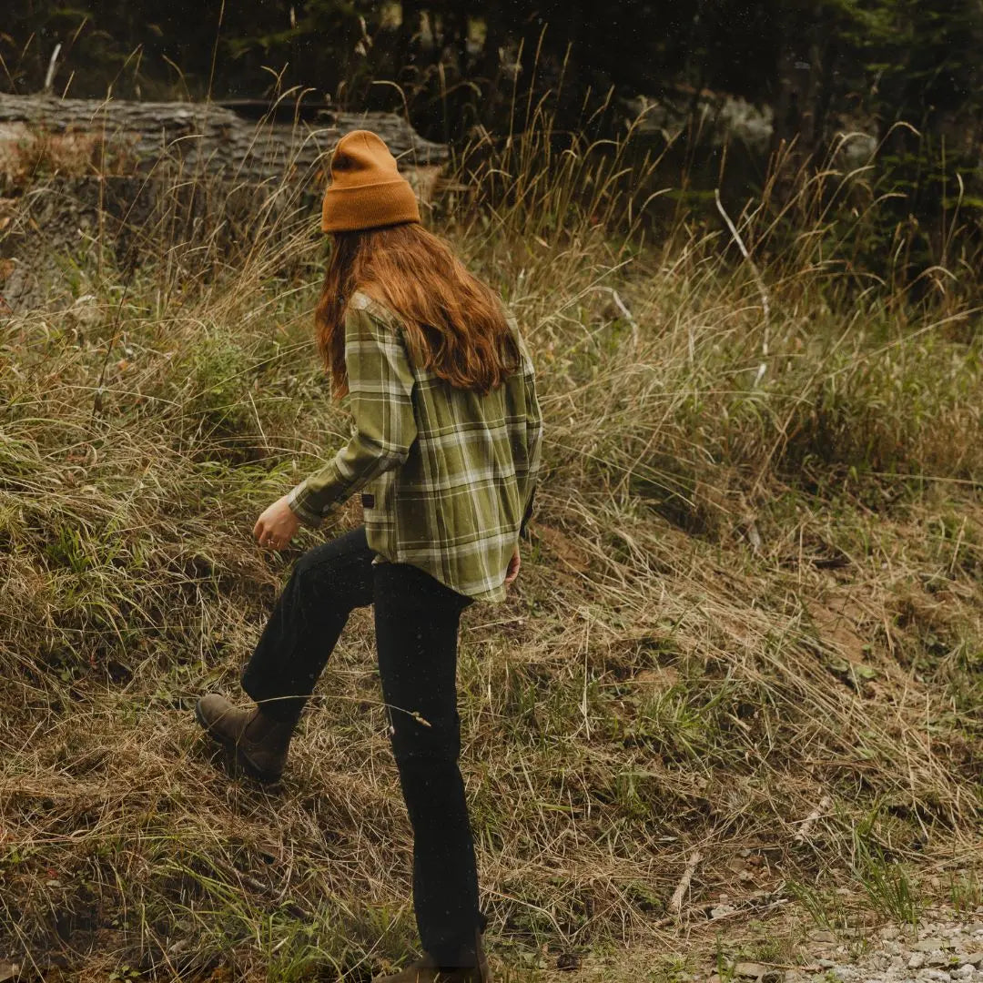 Women's Vera Flannel | Color: Green White Black