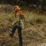 Women's Vera Flannel | Color: Green White Black
