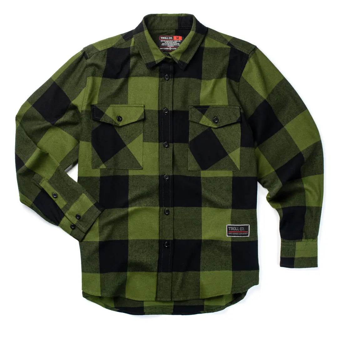 Women's Ada Flannel | Color: Green Black