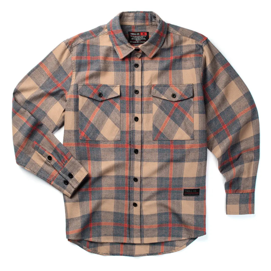 Women's Rae Flannel | Color: Beige Red Navy