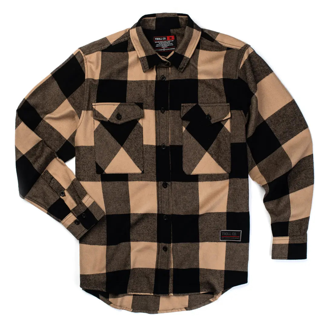 Women's Ella Flannel | Color: Beige Black