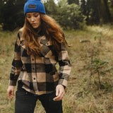 Women's Ella Flannel | Color: Beige Black