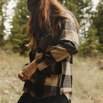 Women's Ella Flannel | Color: Beige Black