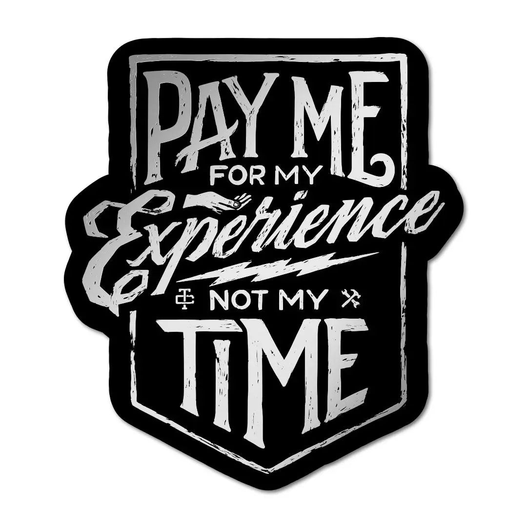 Pay Me Die Cut Sticker Radial