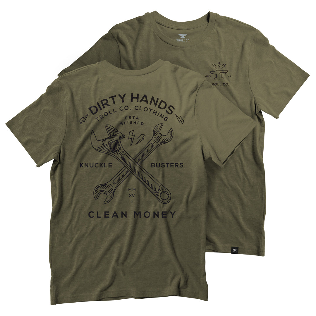 Men's DHCM Twisting Wrenches T-Shirt | Color: Military Green