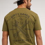 Men's DHCM Twisting Wrenches T-Shirt | Color: Military Green