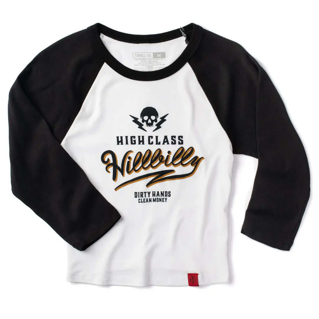 Women's High Class Hillbilly Ringer Tee | Color: White Black