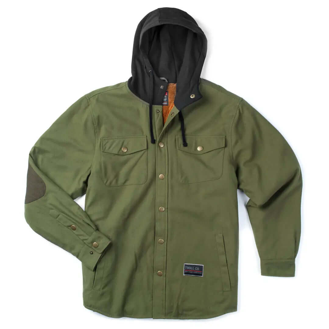 Men's Solid State Sherpa Lined Jacket | Color: Olive / Black