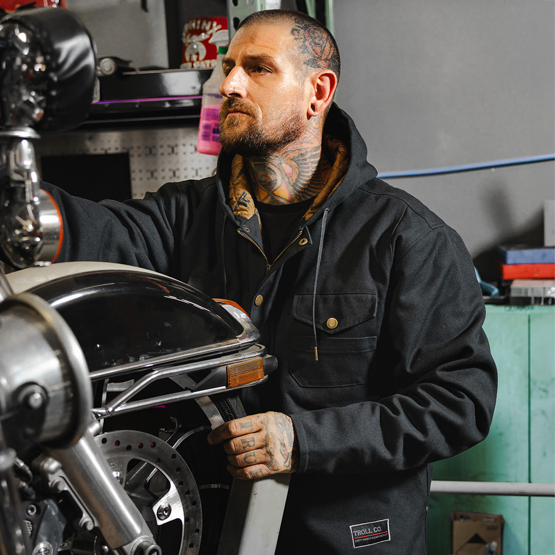 Men's Toro Insulated Canvas Jacket | Color: Black / Saddle