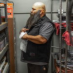 Men's Toro Insulated Canvas Vest | Color: Black / Saddle