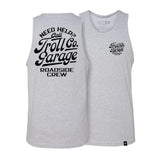 Troll Co. Garage Crew Tank Top in Heather Gray 