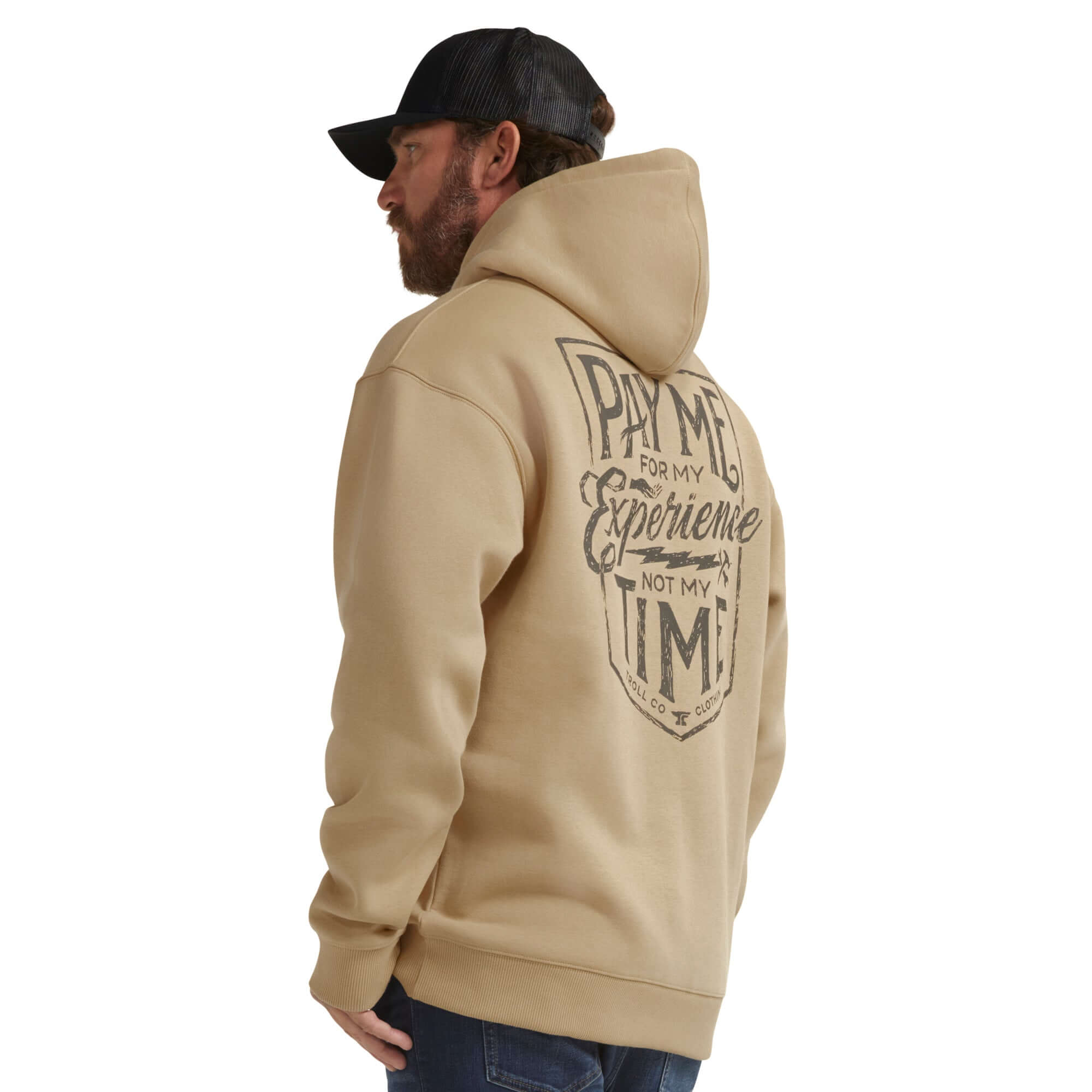 Men's Pay Me Hoodie | Color: Tan