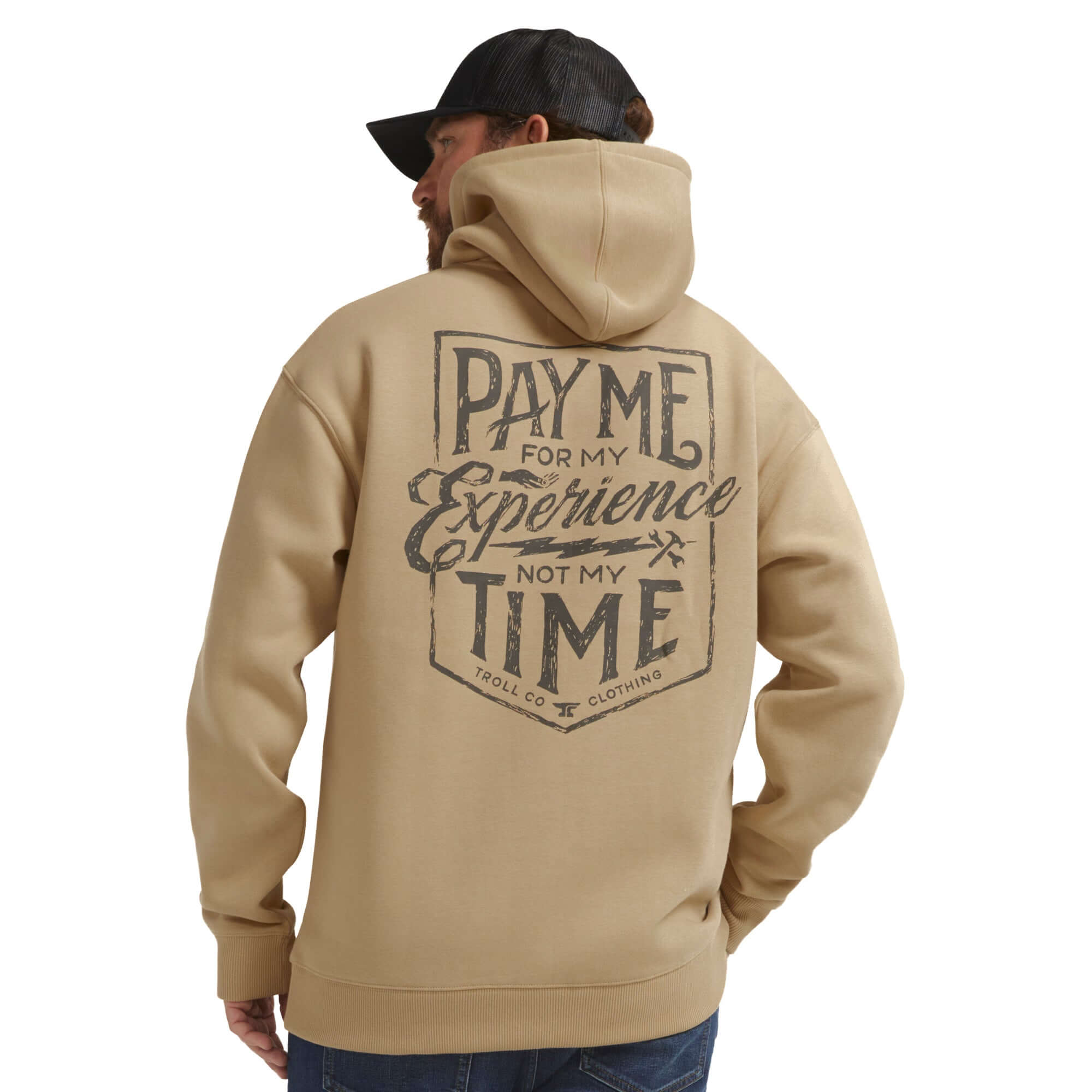 Men's Pay Me Hoodie | Color: Tan
