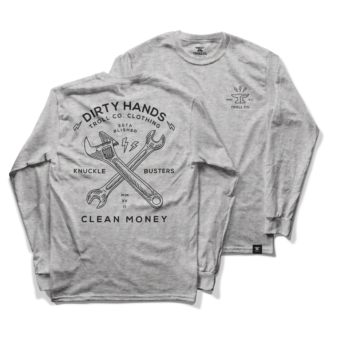 Men's DHCM Twisting Wrenches Long Sleeve | Color: Gray Heather