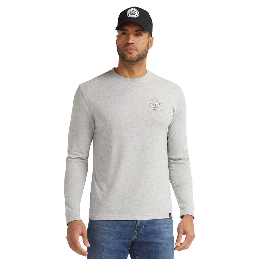 Men's DHCM Twisting Wrenches Long Sleeve | Color: Gray Heather