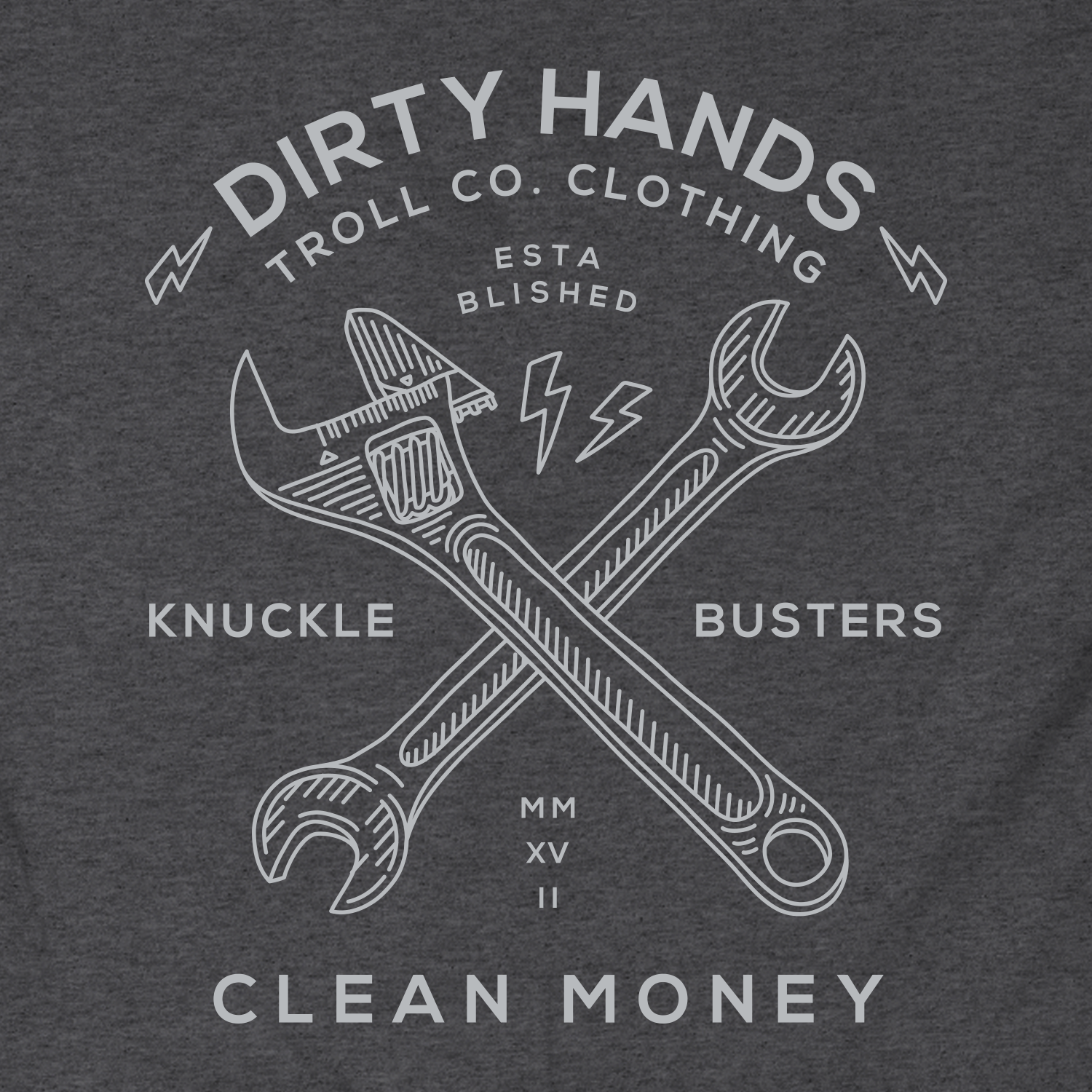 Men's DHCM Twisting Wrenches Long Sleeve - Color: Charcoal Heather