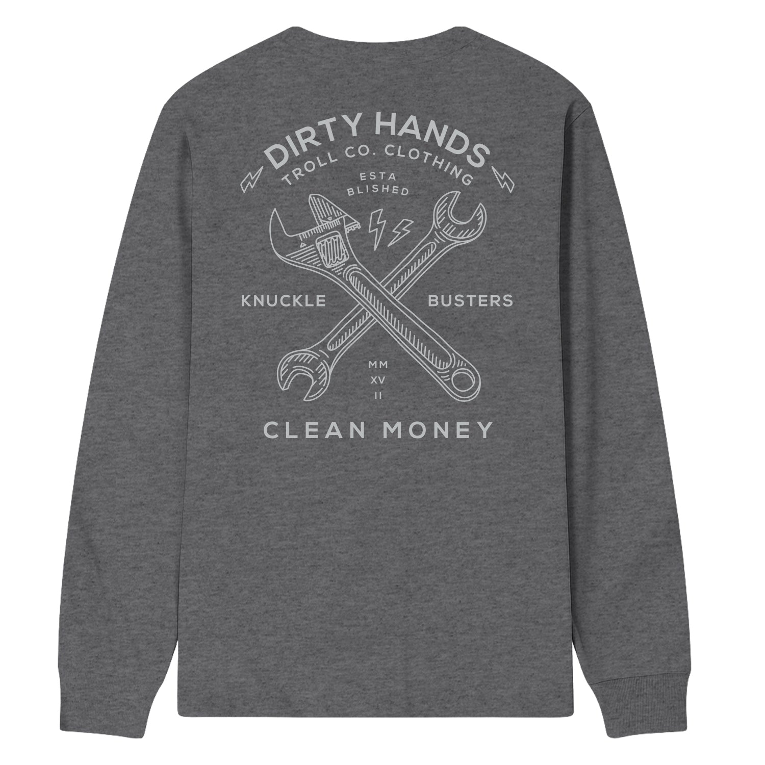 Men's DHCM Twisting Wrenches Long Sleeve | Color: Charcoal Heather