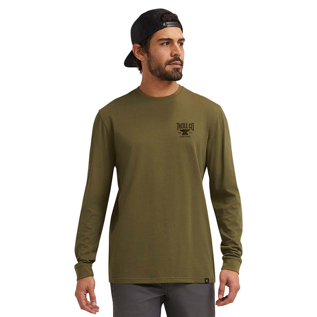 Men's Pay Me Long Sleeve | Color: Military Green