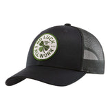 NOLAW Broken Clover Curved Brim Trucker Hat | Color: Black