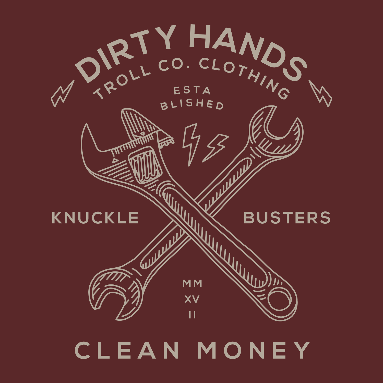 Men's DHCM Twisting Wrenches T-Shirt | Color: Port