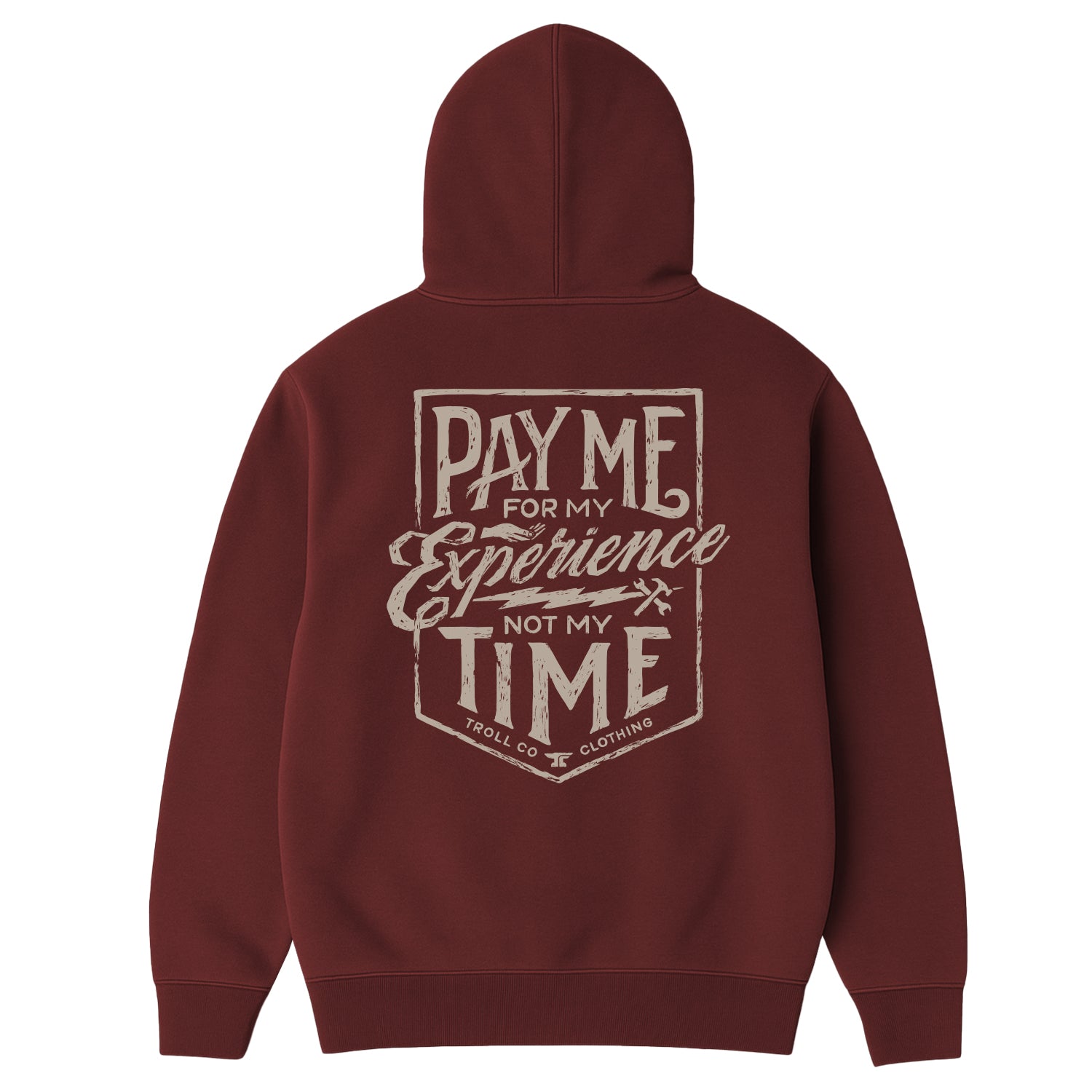 Men's Pay Me Hoodie | Color: Port