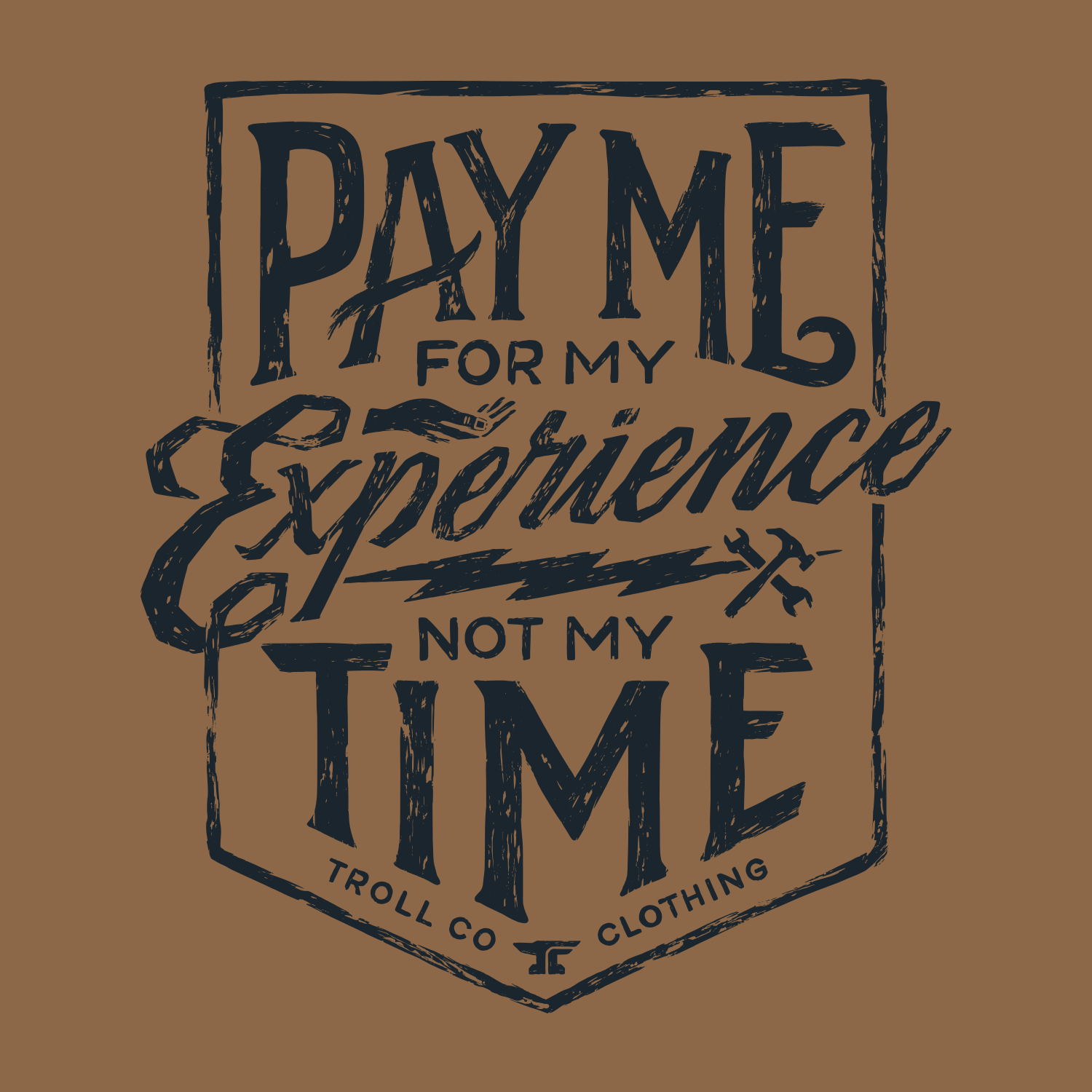 Men's Pay Me Hoodie - Color: Dark Tan