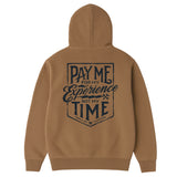 Men's Pay Me Hoodie - Color: Dark Tan