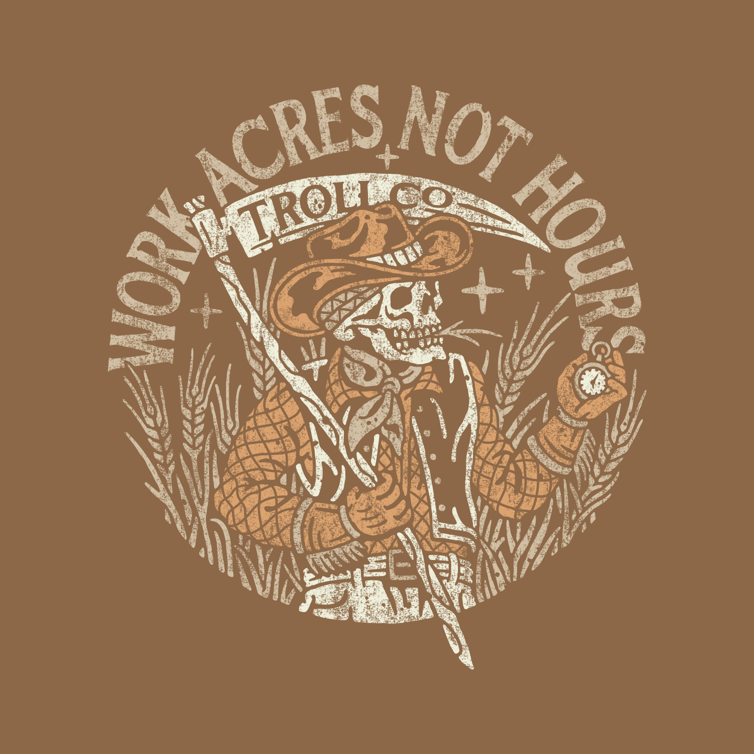 Men's Work Acres T-Shirt | Color: Dark Tan