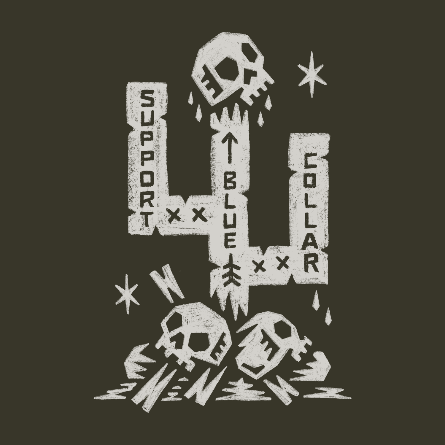 Men's SBC Cactus Hoodie - Color: Military Green