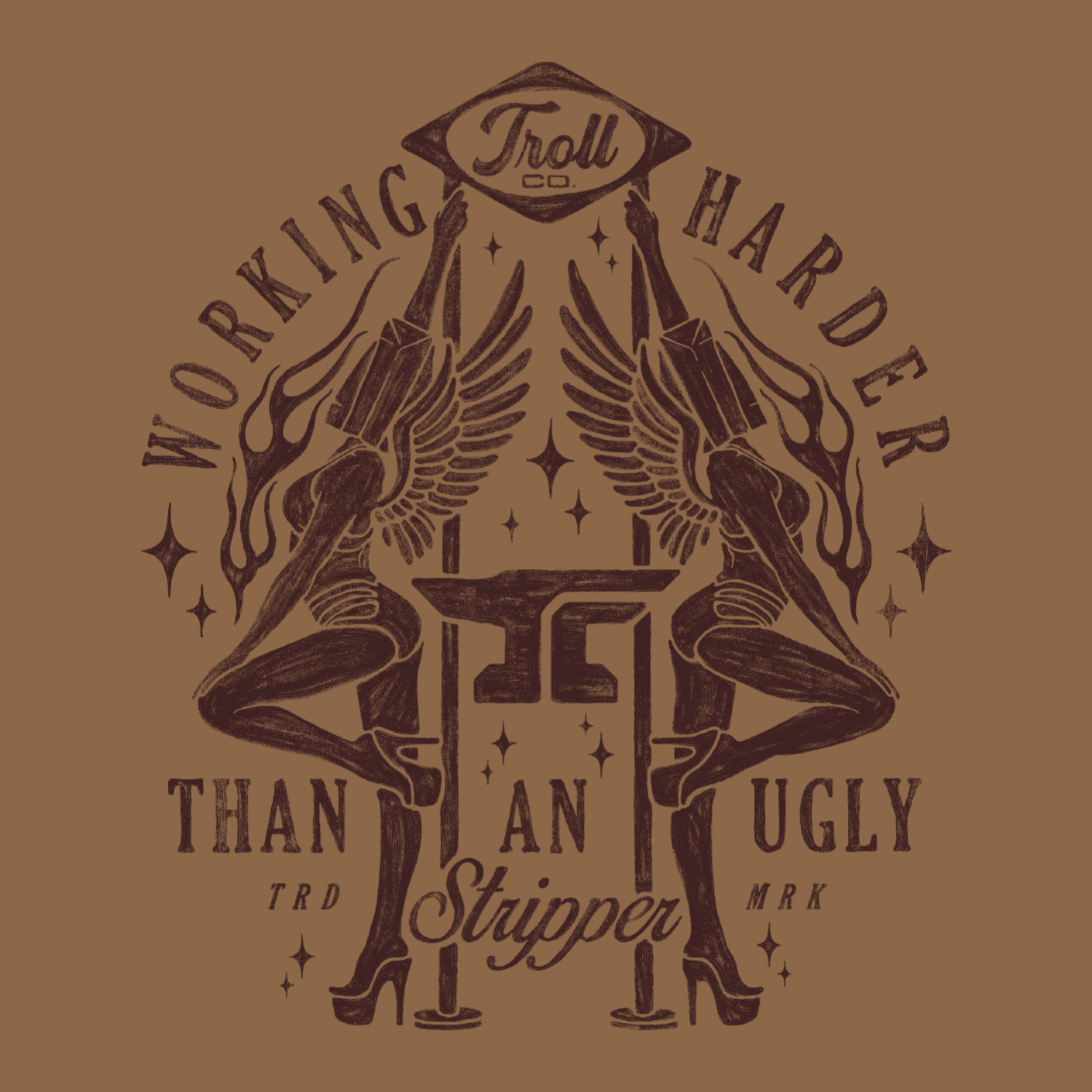 Men's WHUS Twins T-Shirt - Color: Dark Tan