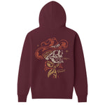 Women's Skull Acres Hoodie - Color: Port