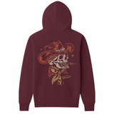 Women's Skull Acres Hoodie - Color: Port