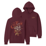 Women's Skull Acres Hoodie - Color: Port