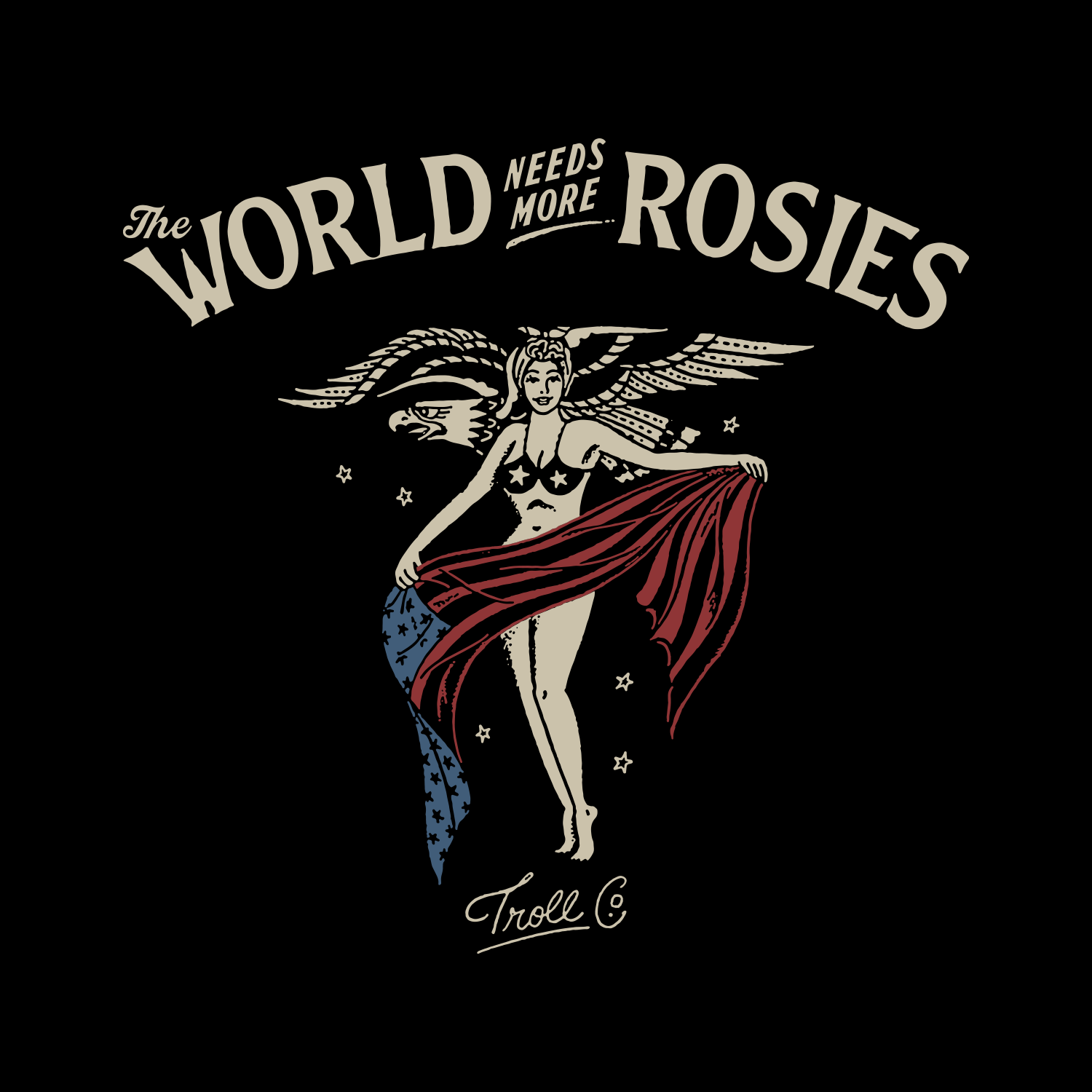 Women's Rosies World Hoodie - Color: Black