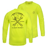 Men's DHCM Twisting Wrenches Long Sleeve | Color: Bright Lime