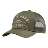 DHCM Classic Curved Brim Trucker Hat | Color: Military Green