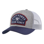 DHCM Patch Curved Brim Trucker - Color: Gray Heather Navy