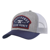 DHCM Patch Curved Brim Trucker - Color: Gray Heather Navy