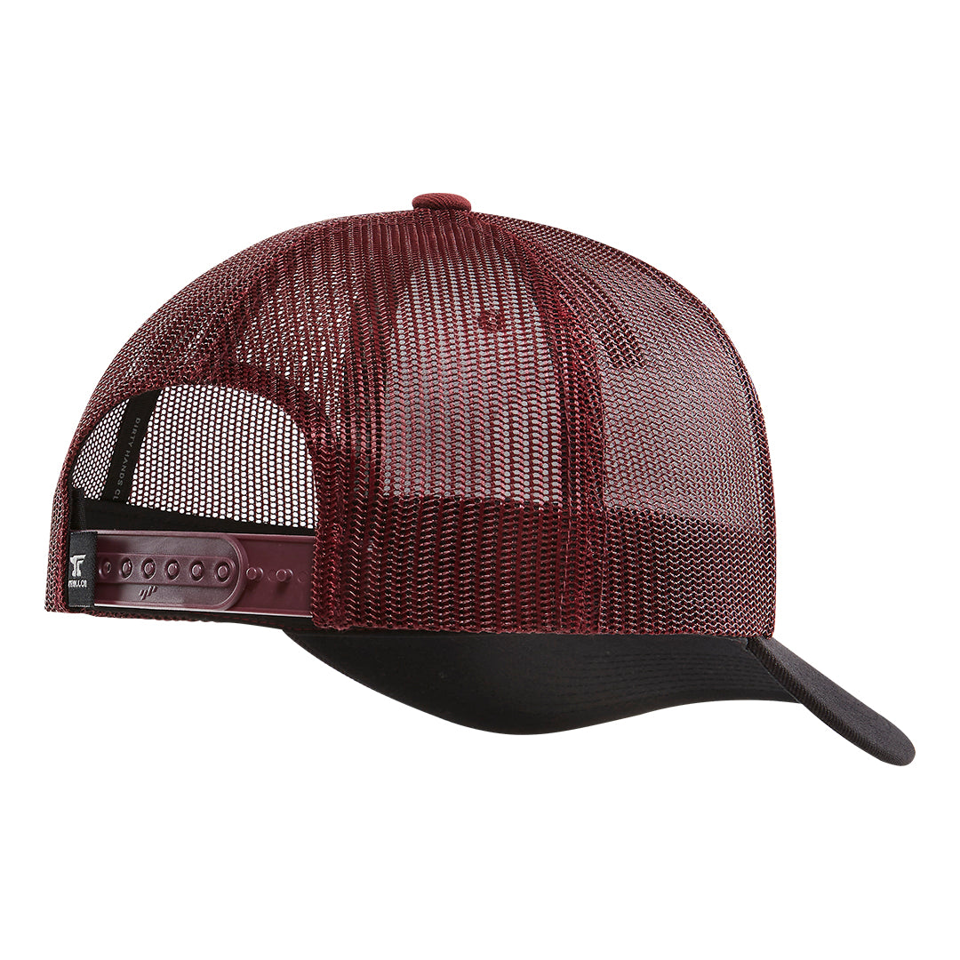 DHCM Model T Curved Brim Trucker Hat | Color: Port Black